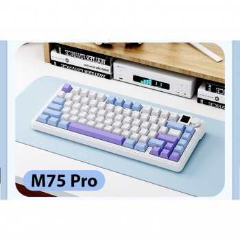 Bàn phím cơ không dây Xinmeng M75 Pro - Led RGb - Gasket Mount - Có hot-swap - Mạch 5 pin - Màn LED - App Marco