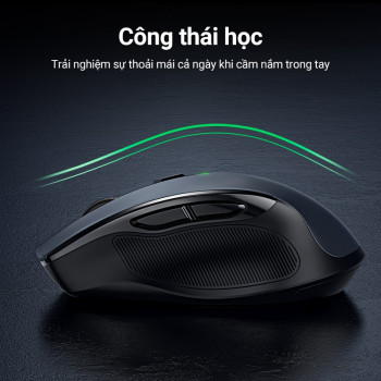 Ugreen Chuột không dây tiện dụng 6 nút im lặng 5 cấp độ 4000dpi cho for PC MacBook Air M1 iPad Gen 9 Laptop