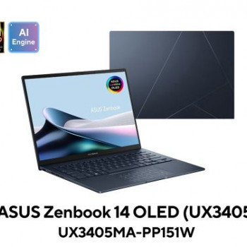 Laptop Asus Zenbook 14 OLED UX3405MA-PP151W (Intel Core Ultra 5 125H | 16GB | 512GB | Intel Arc | 14 inch 3K OLED | Win 11 | Xanh)